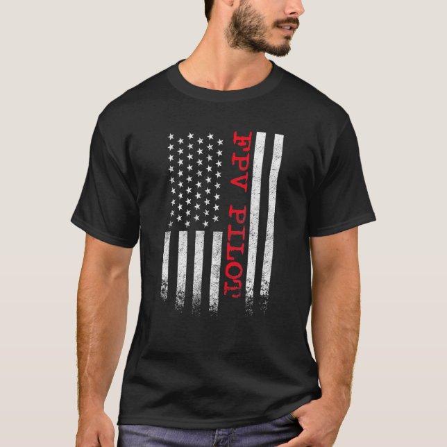 T-shirt Drone Pilote Fpv Freestyle Racecopter (Devant)