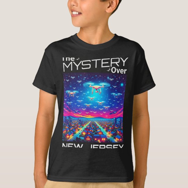 T-shirt Drones New Jersey The Mystery Over New Jersey Funn (Devant)