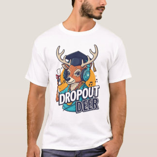 T-shirt Dropout Deer - Caricature Hip hop inspirée par Kan