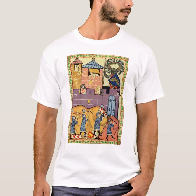T-shirt Dropping Rocks, Manesse de Codex du XIVe siècle (Devant)
