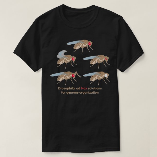 T-shirt Drosophila Mutations Ad Hox Solutions pour Génome  (Design devant)