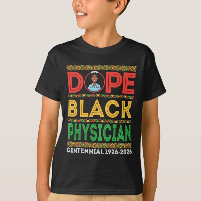 T-shirt Drug Black Physician Centennial 1926 2026 Black Hi (Devant)