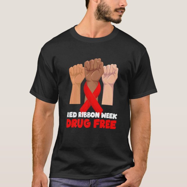 T-shirt Drug Free October Red Ribbon Week 2022   (Devant)