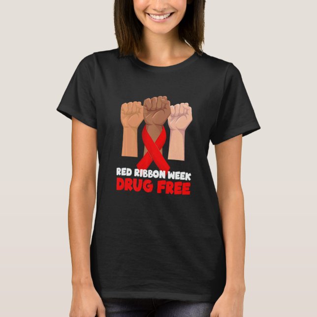 T-shirt Drug Free October Red Ribbon Week 2022   (Devant)