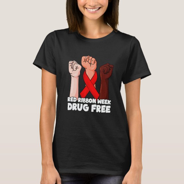 T-shirt Drug Free October Red Ribbon Week 2022  1 (Devant)