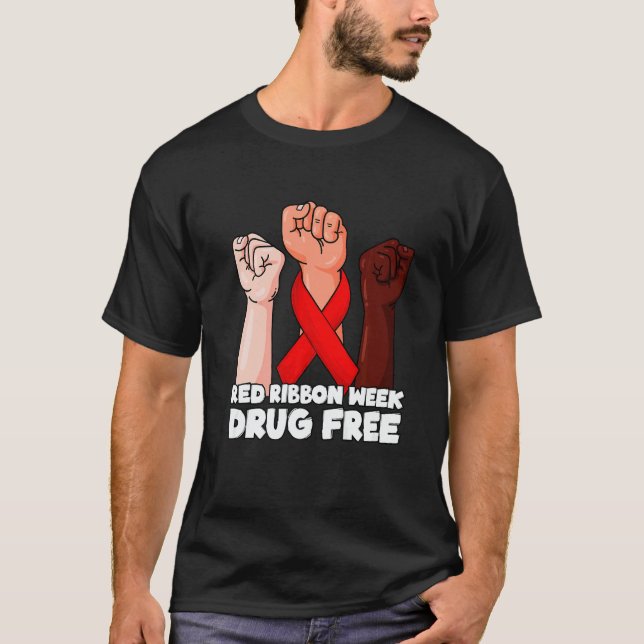 T-shirt Drug Free October Red Ribbon Week 2022  1 (Devant)