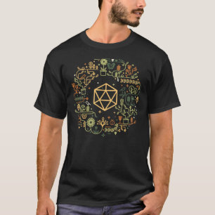 T-shirt Druid&39 ; s Polyèdre D20 Dice Set Tabletop Rolepl