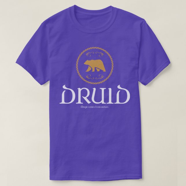 T-shirt Druid Druids Magique Tablette RPG Addict (Design devant)