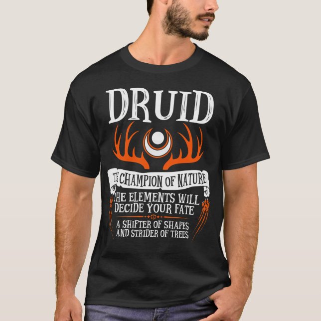 T-shirt Druide Le Champion De La Nature - Dungeons Dragons (Devant)