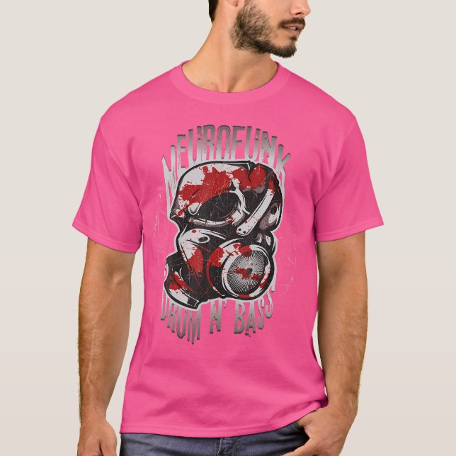T-shirt Drum Et Basse Dnb Neurofunk Dj Space Drum Électriq (Devant)