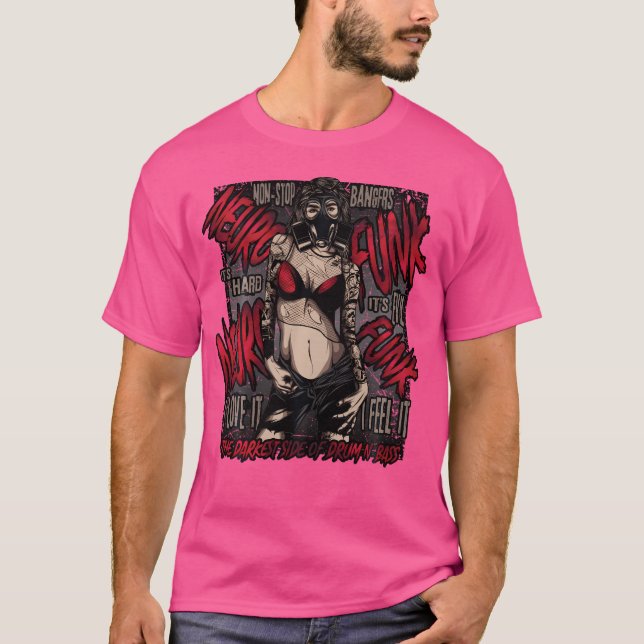 T-shirt Drum Et Basse Dnb Neurofunk Dj Space Drum Électriq (Devant)