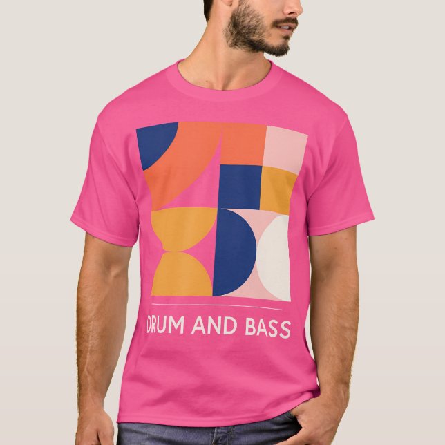 T-shirt Drum Et Basse - Techno Music Retro Design - Raver (Devant)