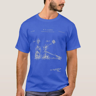 T-shirt Drum Kick Pedal chemise Patentmusic