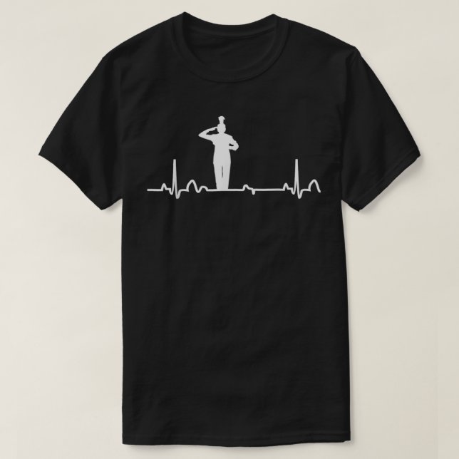 T-shirt Drum Major Heartbeat Shirt Marching Band (Design devant)