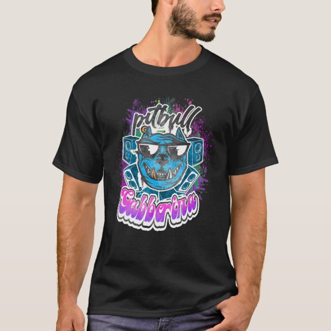 T-shirt Drum N Bass Hardstyle Frenchcore Gabber Devil Chie (Devant)
