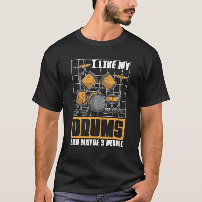 T-shirt Drum Set Drummer Musical Instrument Percussion Dr. (Devant)