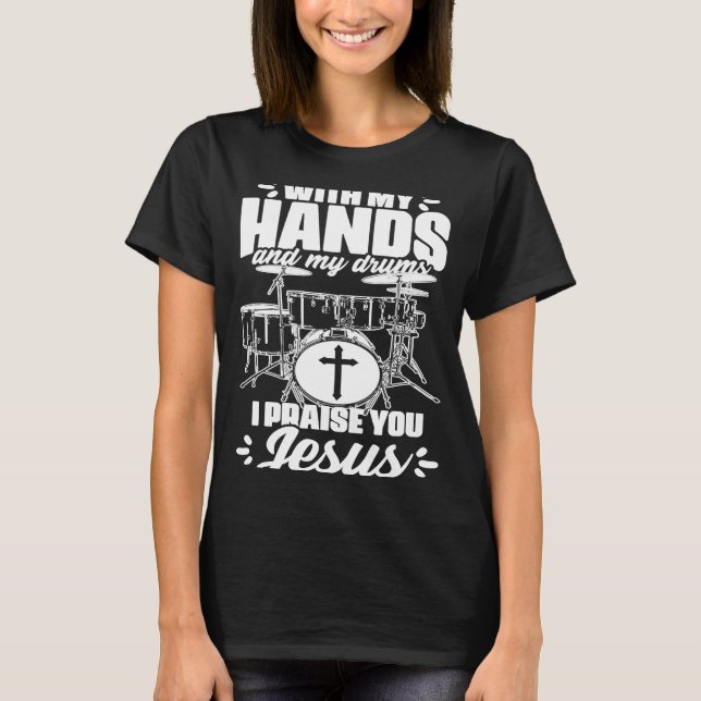 T-shirt Drumage Percussion Percussion Percussion Chrétienn (Devant)