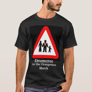 T-shirt Drumcree-noir, Drumcree, laissez les Orangemen
