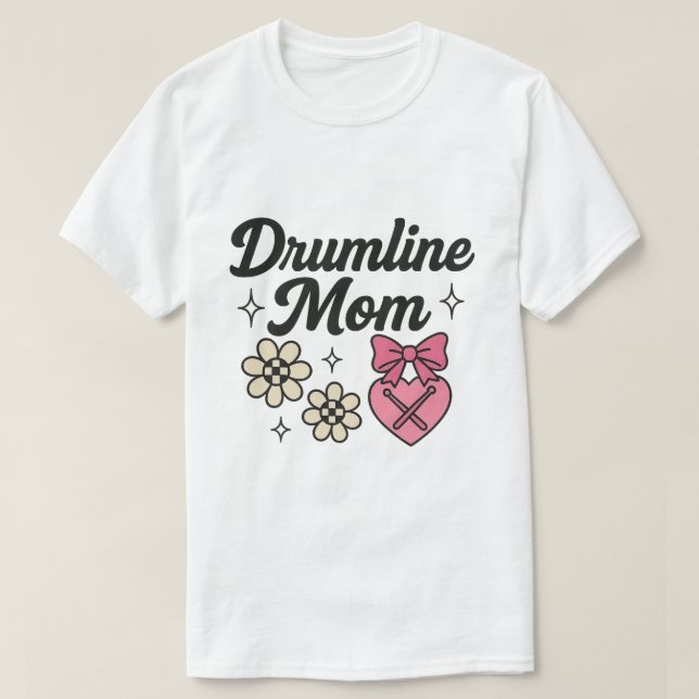 T-shirt : Drumline Maman Coeur & Fleurs (Design devant)