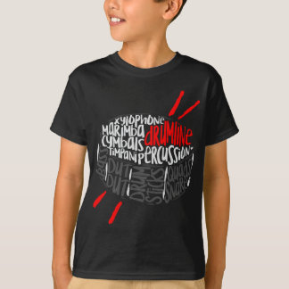T-shirt Drumline Marching Band Word Cloud Art