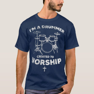 T-shirt Drummer créé pour adorer le don de foi chrétien