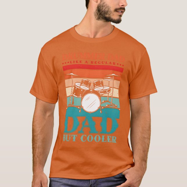 T-shirt Drummer Dad Like A Regular dad but cooler for a fa (Devant)