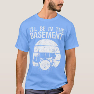 T-shirt Drummer drôle Art Hommes Femmes Batterie Batterie