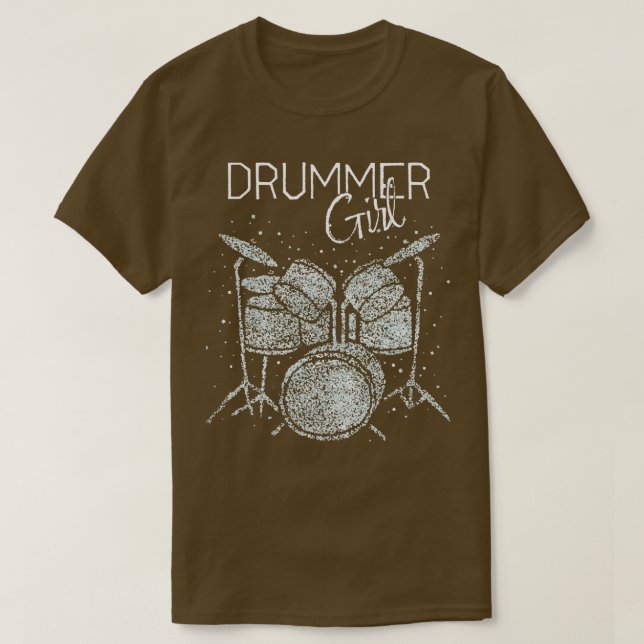 T-shirt Drummer Drummer Girl (Design devant)