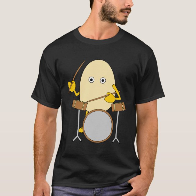 T-shirt Drummer Egghead (Devant)