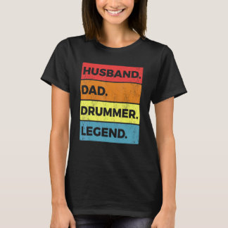 T-shirt Drummer Ensemble de tambours papa mari pour batteu