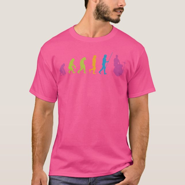 T-shirt Drummer Evolution Drummer Drummer Cadeaux (Devant)