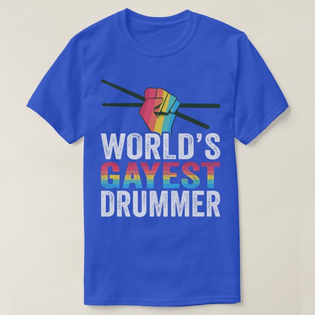 T-shirt Drummer Gay Drummer du monde Gay pride LGBTQ (Design devant)