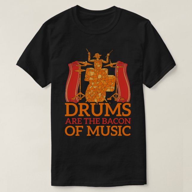 T-shirt Drummer Gift Rock Musique Percussion tambours (Design devant)