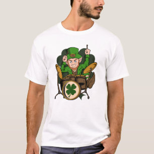 T-shirt Drummer Leprechaun St. Patrick's Day Drumming
