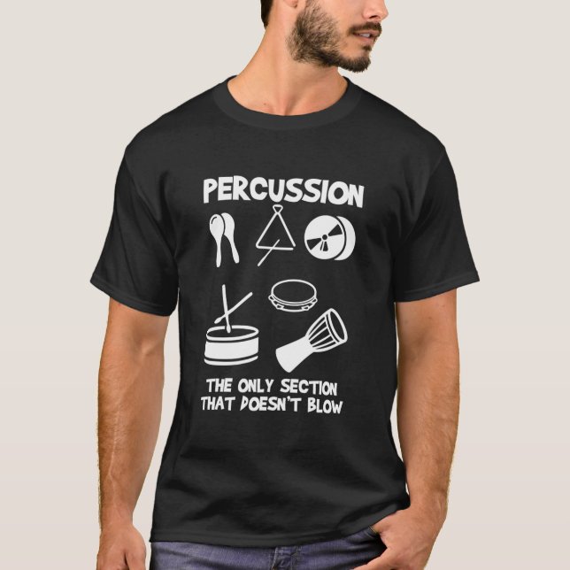 T-shirt Drummer Marching Band Orchestra Percussion (Devant)