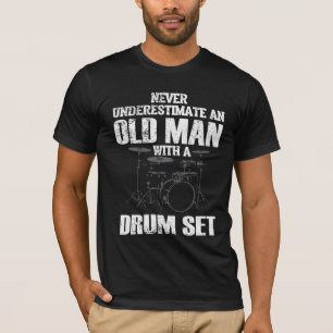 T-shirt  Drummer Men Drummer Set Old Man