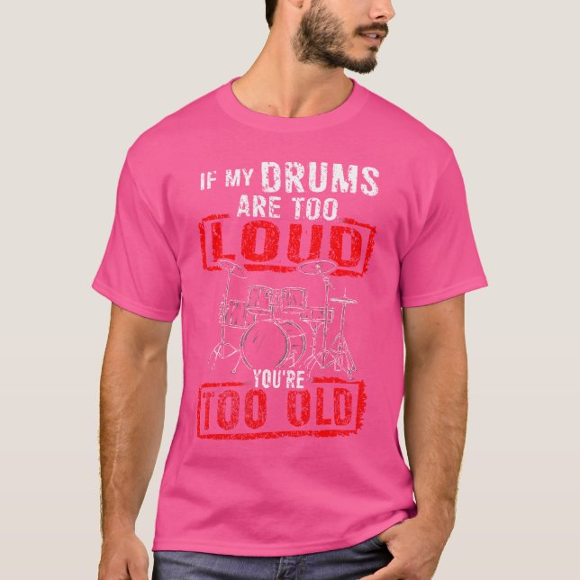 T-shirt Drummer Mes Tambours Ne Sont Pas Trop Forts Hommes (Devant)