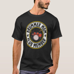 T-shirt Drummer Mom Club Membre Femmes Drumme Vintage Drum