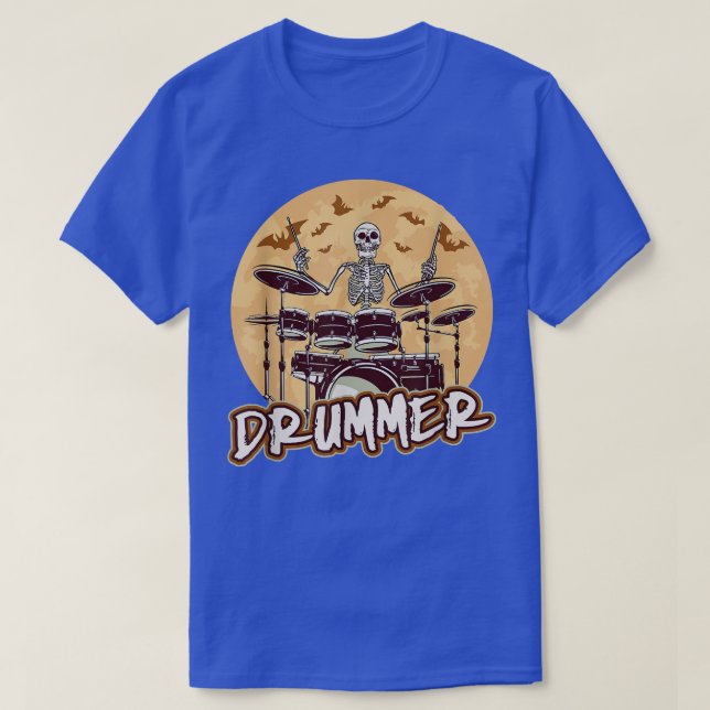 T-shirt Drummer Percussion Instruments de musique Hallowee (Design devant)