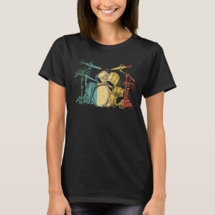 T-shirt Drummer Retro Vintage Drummers Set Drummers Hommes