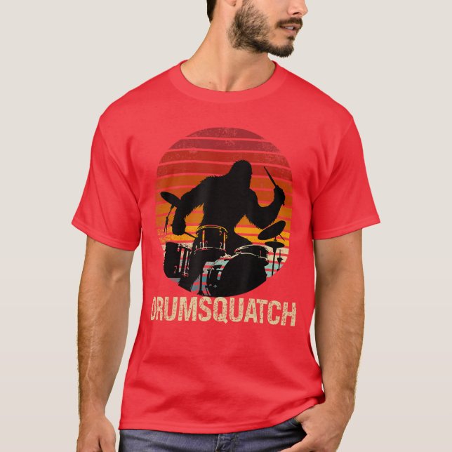 T-shirt Drummer Sasquatch Music Lover Musician Playinghe D (Devant)