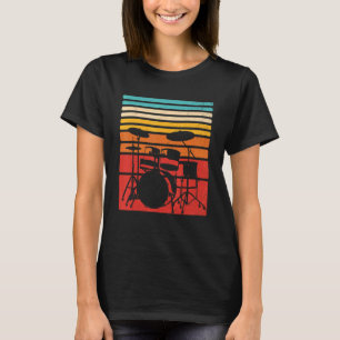 T-shirt Drummer Vintage Percussion musique Lover Retro Dru