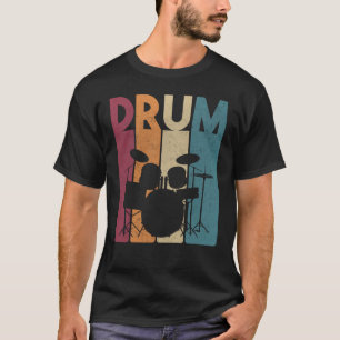 T-shirt Drummer Vintage Rock Music Retro