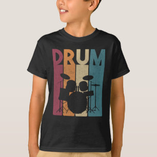 T-shirt Drummer Vintage Rock Music Retro