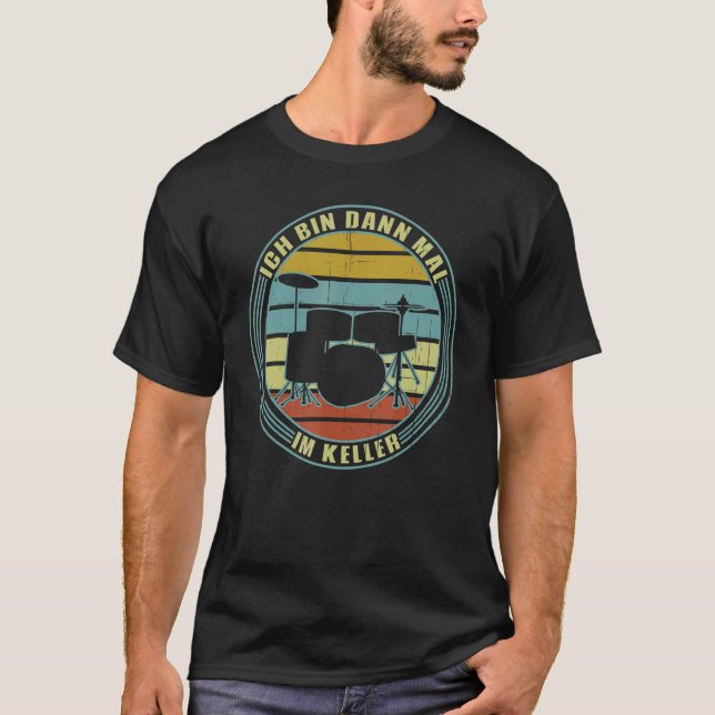 T-shirt Drummers Mens Dit Que Je Drum Rock Player (Devant)