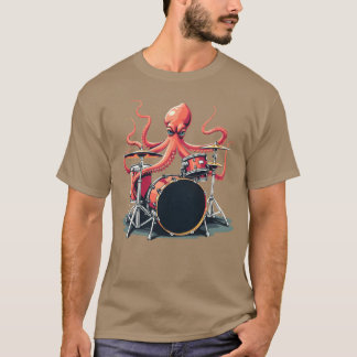 T-shirt Drumming Gifts for Musician Band Octopus Playing f