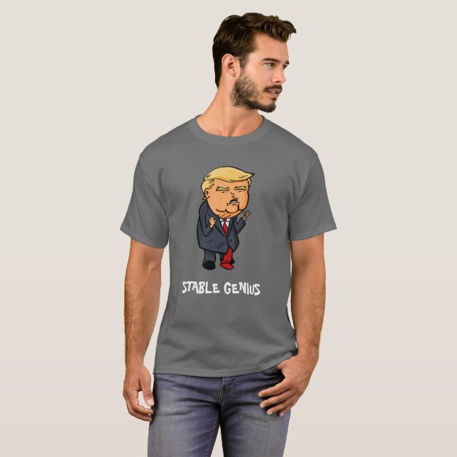 T-shirt Drumpf - le génie stable (Devant entier)