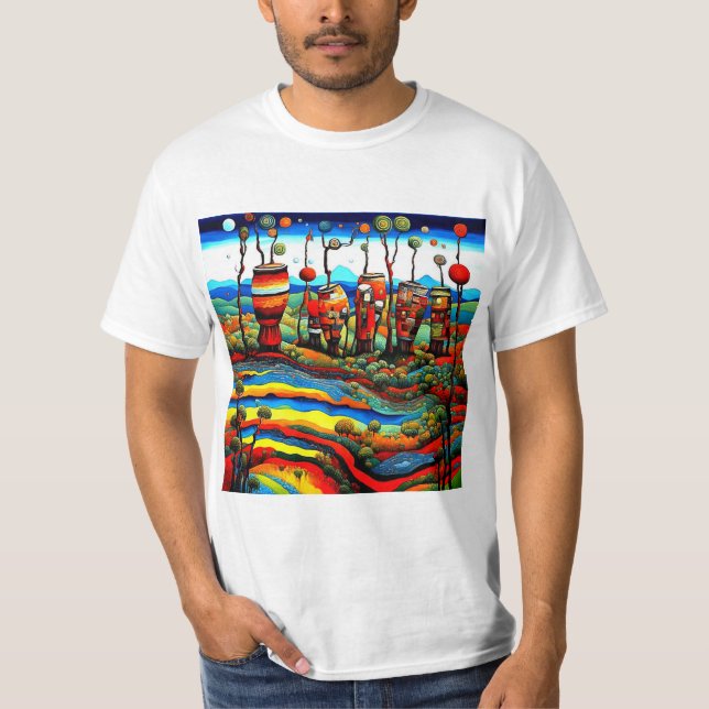 T-shirt Drums sprouting trees (Devant)