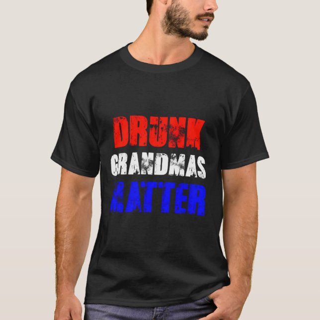 T-shirt Drunk Grandmas Matt 4 juillet Cadeau Femen (Devant)