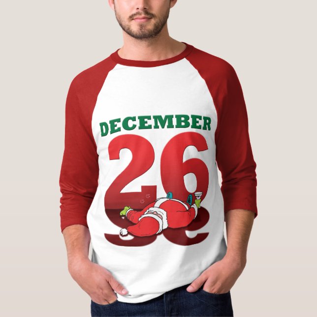 T-shirt Drunk Père Noël "26 décembre" (Devant)